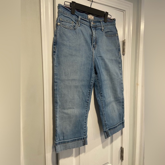 Levi’s Size 6 Perfectly Slimming 512 Capri Cropped Denim Jeans Cuff 5 Pocket - Picture 5 of 11